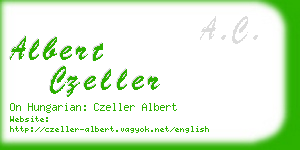 albert czeller business card